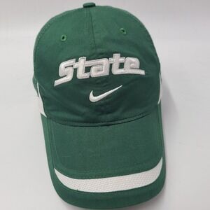 Women‎ Michigan State Spartans Hat Cap Nike Adjustable Center Swoosh Green NCAA